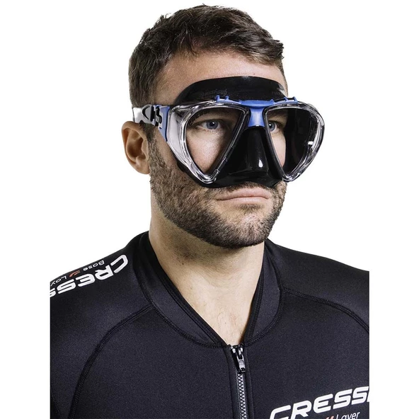 Cressi Penta Plus Black Blue Yetişkin Dalış Maskesi - Resim 2