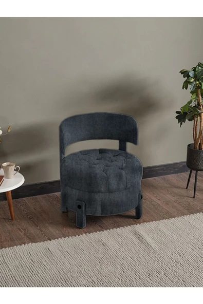 Meşe Home King Kapitoneli Silinebilir Kumaş Konforlu Modern Tasarım Renk Seçenekli Tekli Sandalye ürün görseli 1