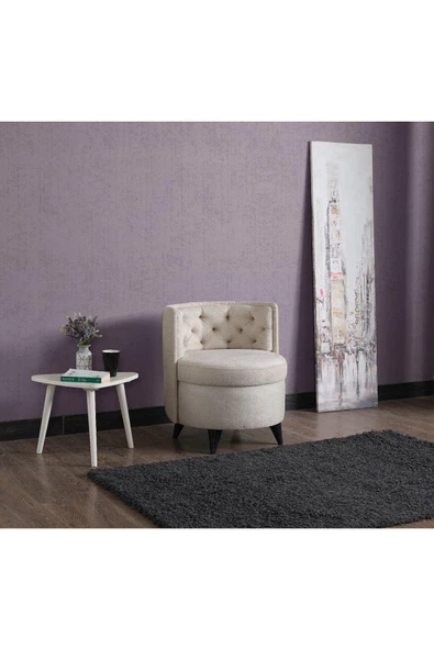 Meşe Home Melina Kapitoneli Silinebilir Kumaş Konforlu Modern Tasarım Renk Seçenekli Tekli Sandalye ürün görseli 1