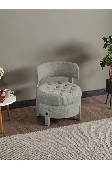 Meşe Home King Kapitoneli Silinebilir Kumaş Konforlu Modern Tasarım Renk Seçenekli Tekli Sandalye ürün görseli 1