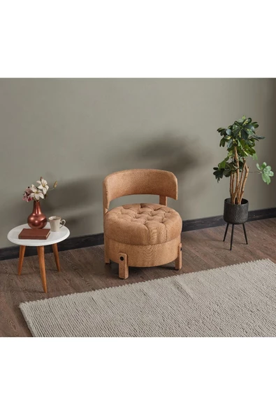 Meşe Home King Kapitoneli Silinebilir Kumaş Konforlu Modern Tasarım Renk Seçenekli Tekli Sandalye ürün görseli 1