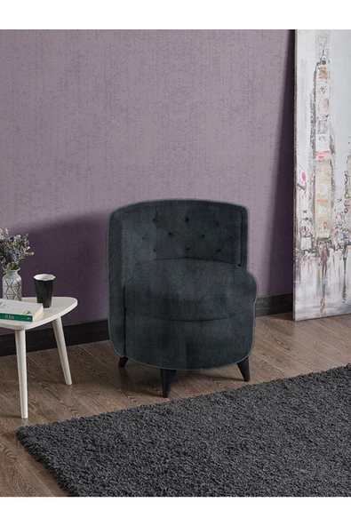 Meşe Home Melina Kapitoneli Silinebilir Kumaş Konforlu Modern Tasarım Renk Seçenekli Tekli Sandalye ürün görseli 1