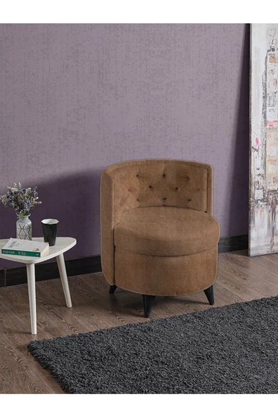 Meşe Home Melina Kapitoneli Silinebilir Kumaş Konforlu Modern Tasarım Renk Seçenekli Tekli Sandalye ürün görseli 1