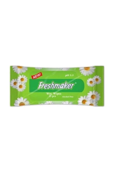 Freshmaker Islak Cep Mendil - Alkolsüz ve pH Dengelenmiş - Çiçeksi Kokular - 15 Adetlik 1 Paket ürün görseli 1