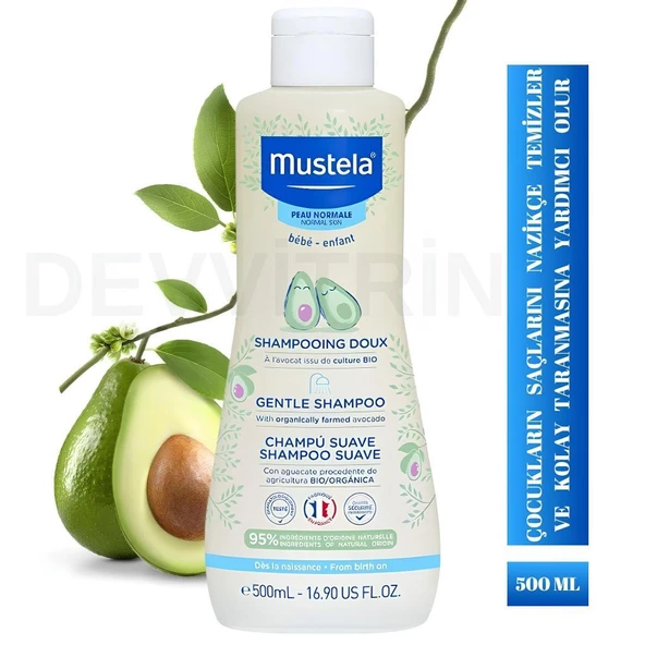 Mustela Baby Shampoo 500 Ml (Gentle Shampoo) ürün görseli 1