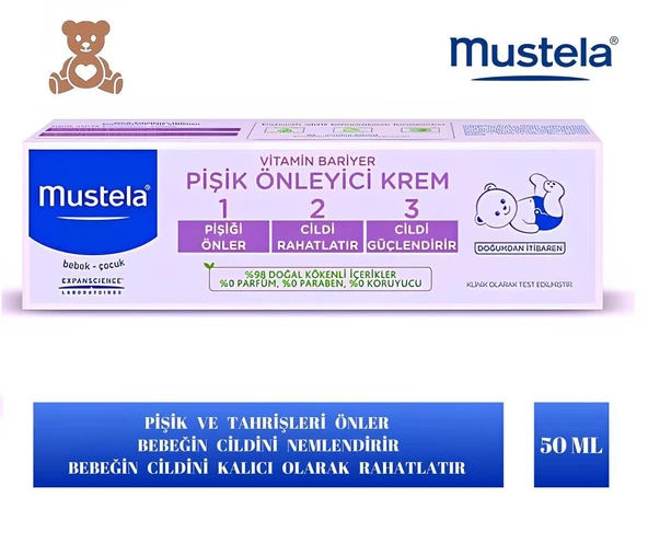 Mustela Vitamin Barrier Pişik Önleyici Krem 50 ml ürün görseli 1