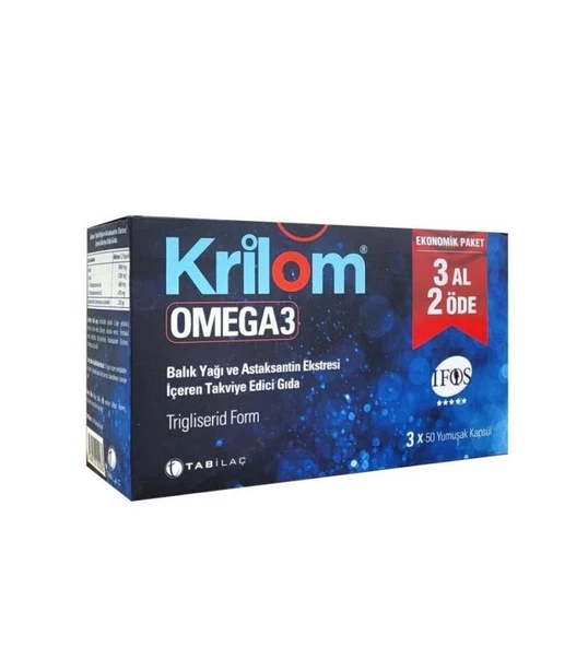 Krilom Omega3 50 Yumuşak Kapsül 3 Al 2 Öde ürün görseli 1