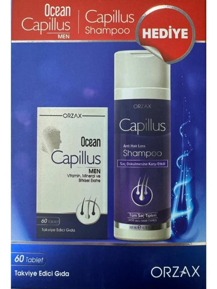 Ocean Capillus Men 60 Tablet + Capillus Şampuan 200 ml Hediyeli ürün görseli 1