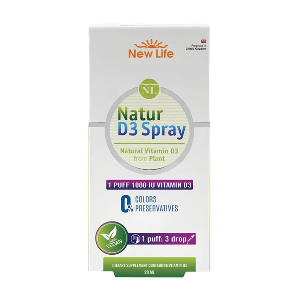 Newlife Natur D3 1000 IU 20 ml Sprey ürün görseli 1