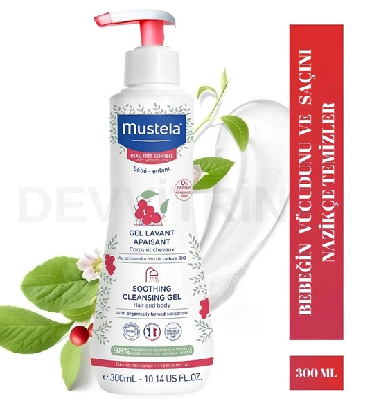 Mustela Soothing Çok Hassas Ciltler İçin Bebek Şampuanı 300Ml ürün görseli 1