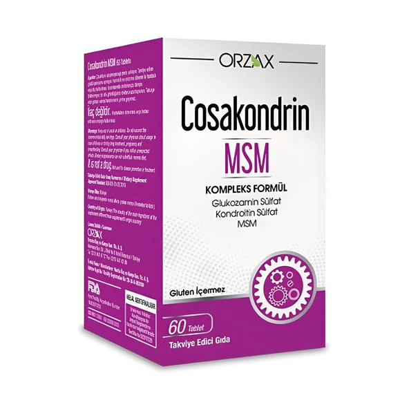 Orzax Cosakondrin Msm 60 Tablet ürün görseli 1