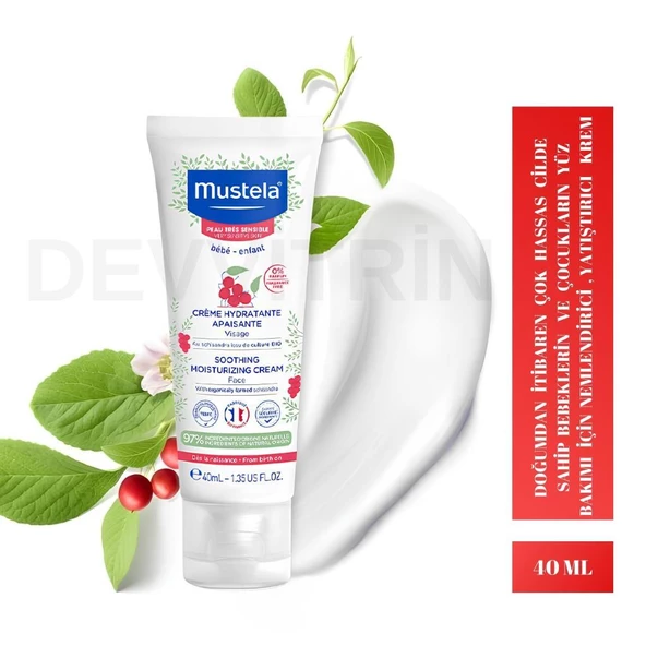 Mustela Soothing Moisturizing Çok Hassas Ciltler İçin Nemlendirici Yüz Kremi 40 ml ürün görseli 1
