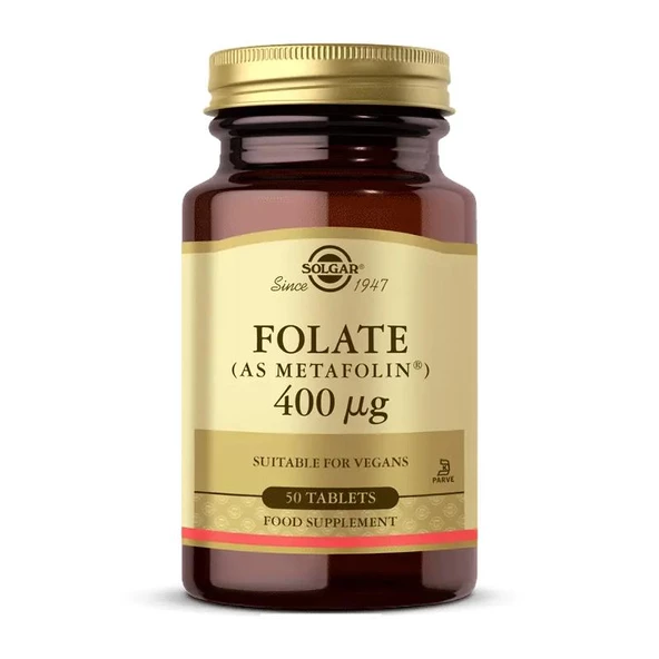 Solgar Folate As Metafolin 400 Mg 50 Kapsül ürün görseli 1