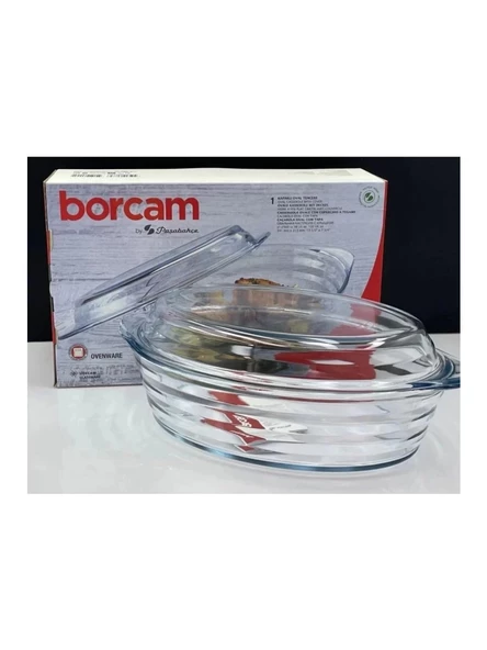 Paşabahçe 590003 Borcam Kapaklı Tencere 2900 cc 25.1x22 cm ürün görseli 1