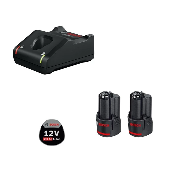 Bosch Professional GAL Başlangıç Seti 12V-40 + 2 x GBA 2,0Ah Hızlı Şarj Cihazı - 1600A019R8 ürün görseli 1