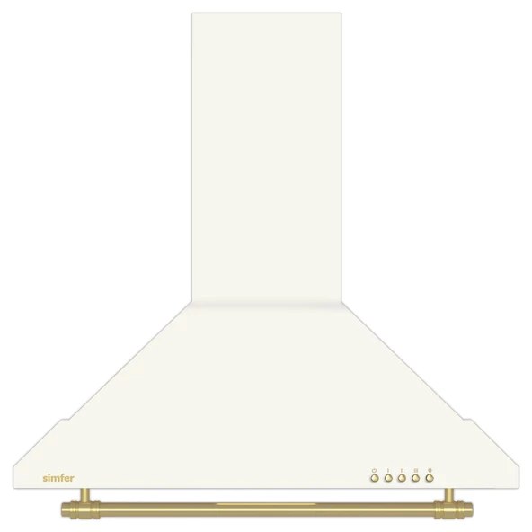 Simfer 8716 60Cm Piramit Retro Bej Davlumbaz (Push Buton,Led ürün görseli 1