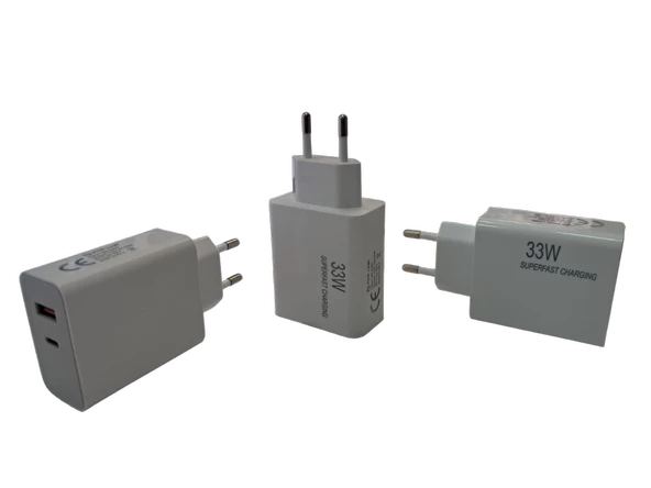 FOR LINE Usb+Type-c Girişli 33w PD Şarj Cihazı, Adaptörü ürün görseli 1