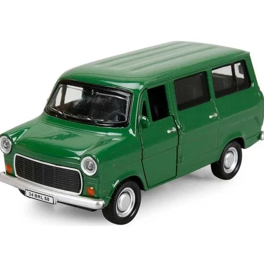 Nostaljik Metal Çek Bırak Ford Sesli ve Işıklı Minibüs Yeşil ( 1/36 Ölçek ) ürün görseli 1