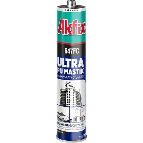 Akfix P647Fc Poliüretan Otomotiv Mastik 280 Ml. GRİ ürün görseli 1