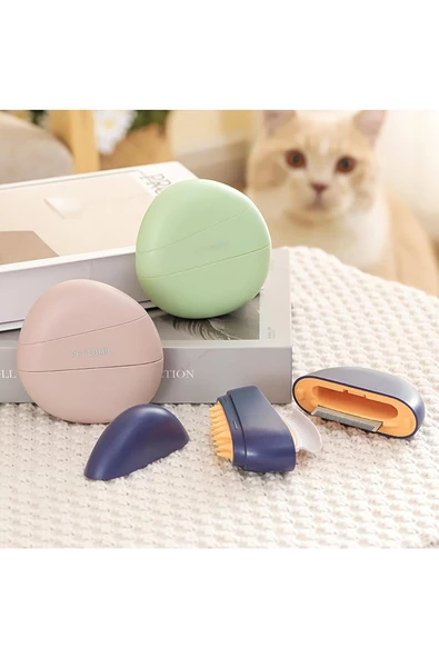 UmoTech   3’ü 1 Arada Taşınabilir Kedi Bakım Tarağı Temizleme Fırçalı, Masaj Etkili Tüy Dökme Önleyici Tarak ürün görseli 1