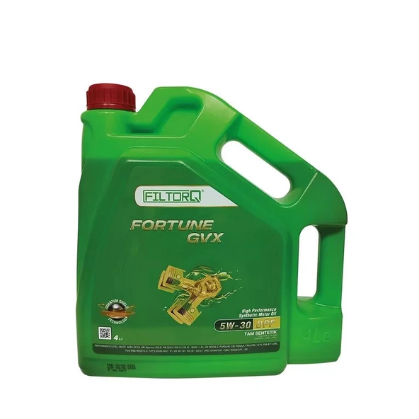 FILTORQ FORTUNE GVX 5W30 DPF 4 L Tam Sentetik Motor Yağı ürün görseli 1