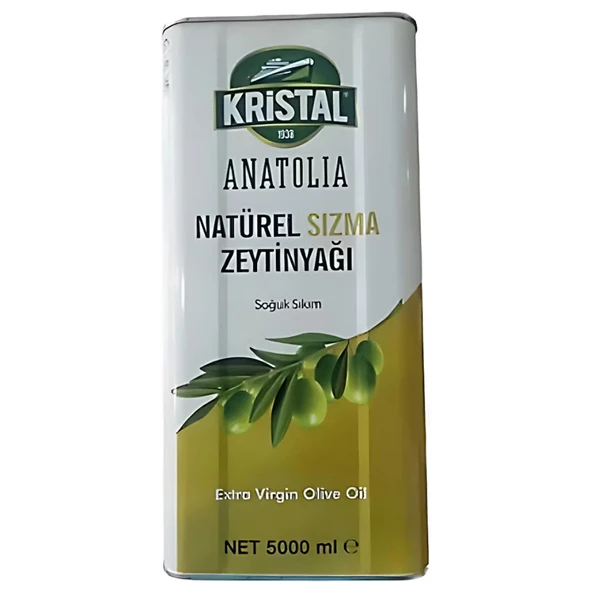 Kristal Anatolia Soğuk Sıkım Natürel Sızma Zeytinyağı 5 lt ürün görseli 1