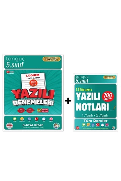 5. Sınıf 1. Dönem Yazılı Denemeleri ve Yazılı Notları - Tonguç Yayınları ürün görseli 1