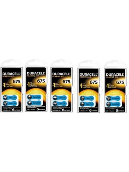 Duracell 675 Kulaklık Pili 5 Paket 30 Adet ürün görseli 1