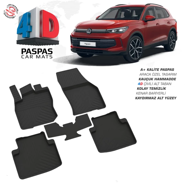 Volkswagen Tiguan 4D Havuzlu Paspas 2024 Model ve Sonrası ürün görseli 1
