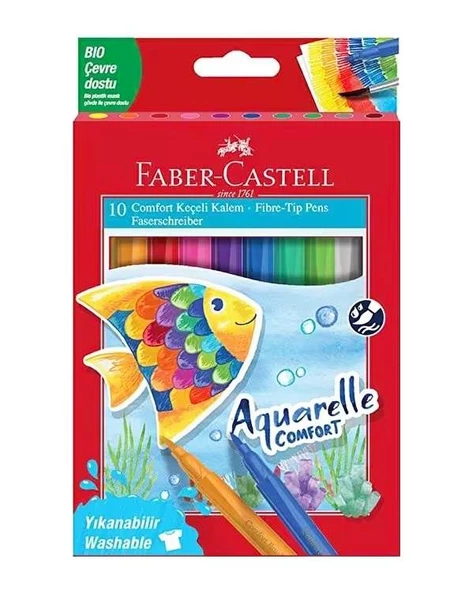 Faber Castell Comfort Keçeli Kalem 10 Renk ürün görseli 1