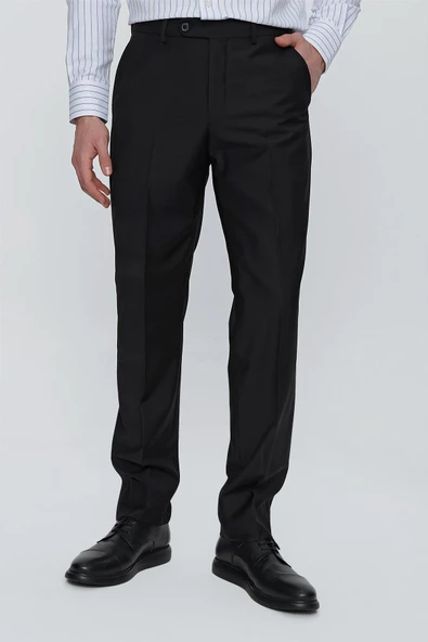 Siyah Esnek Yandan Cepli Comfort Fit Classic Pantolon 1003245005 ürün görseli 1