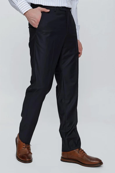 Lacivert Esnek Yandan Cepli Comfort Fit Classic Pantolon 1003245005 ürün görseli 1