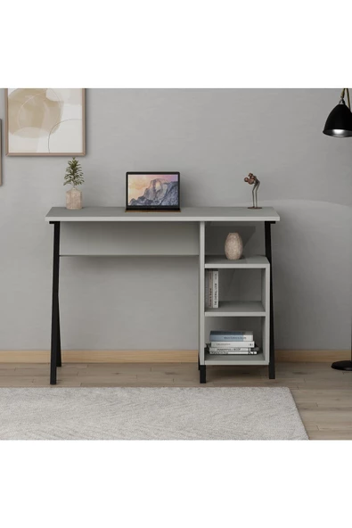 Rio Metal Ayaklı Çalışma Masası Sis Gri ürün görseli 1