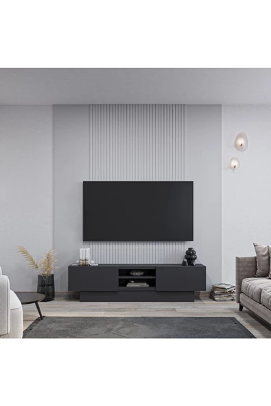 AYMOBSAN   Liva Tv Sehpası Bazalı 160 Cm - Antrasit ürün görseli 1