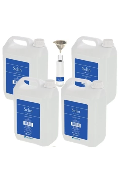 Eczacıbaşından Selin 80  Limon Kolonyası 4 Adet 5 Lt Bidon Selin 200 ml 80 Dolum Hunisi ürün görseli 1