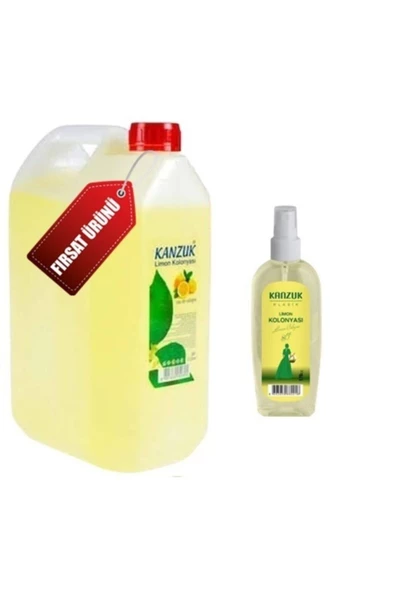 Kolonya 80 Derece 5 Litre Limon Kolonyası 170 Ml 80 Derece Sprey Limon Kolonyası Hediyeli ürün görseli 1