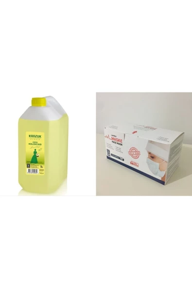 Limon Kolonyası 5 Litre 80 Derece + 1 Kutu Maske (50adet) ürün görseli 1