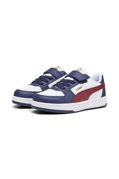 Puma Caven 2.0 AC+PS 393839 03 Erkek Çocuk Sneaker Ayakkabı Beyaz Laci Bordo 28-35 ürün görseli 1
