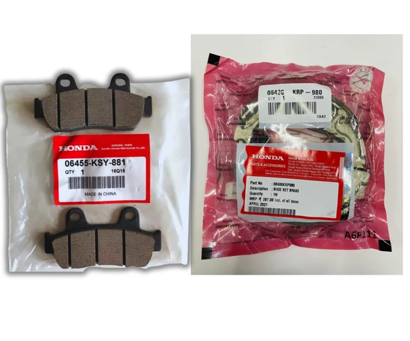 Rks Spontini 110 Ön Arka Fren Balatası Honda Paketli ürün görseli 1