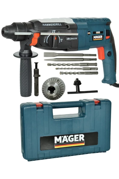 Mager Kırıcı Delici 3200 Wat Çelik Şanzuman Bakir Sargili Kırıcı Delici Hilti Matkap + 5 Adet Uç ürün görseli 1