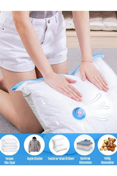 ÜLBAG Ülbağ 3 Lü Vakumlu Saklama Torbası Vakumlu Hurç Valiz Düzenleyici (55X90-60X80-7OX100) ürün görseli 1