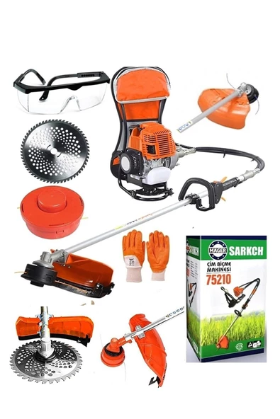 Mager Alman  Sırt Tipi Turbo 52 Cc Motor Tırpan Çim Biçme Makinesi ürün görseli 1