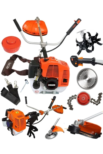 Mager Benzinli Yan Tip 52 Cc  Tırpan Capa Canavar Başlık Çim Çalı Çırpı Biçme Makinası ürün görseli 1