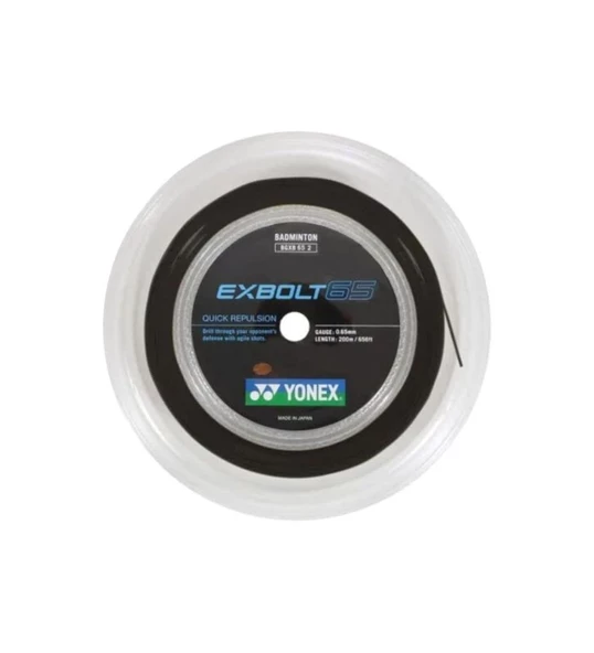 Yonex Exbolt 65 Badminton Kordajı 0.65mm 200 M Siyah ürün görseli 1