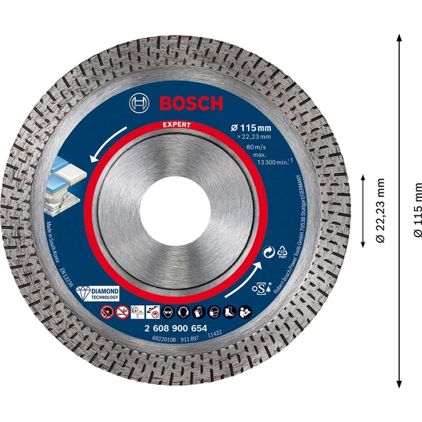 Bosch EXP Elmas Kesme Diski BFHaCera 115*22,23 mm ürün görseli 1