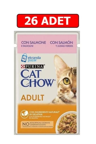 Purina Cat Chow Somonlu Yetişkin Kedi Konserve Maması 85 Gr*26 Adet ürün görseli 1