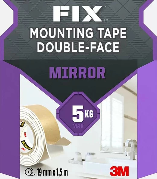 Banyo Ayna Montaj Bandı 19mm x 1,5m ürün görseli 1