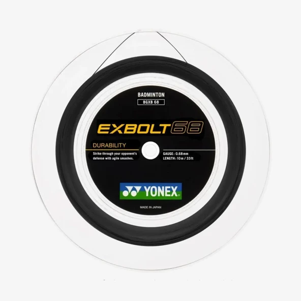 Yonex Exbolt 68 Badminton Kordajı 0.68 mm 200 Metre Siyah ürün görseli 1