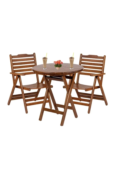 Madrid - Buzludja Balkon Takım (Masa 70) - Katlanır, Ahşap Bahçe, Teras, Balkon Takım ürün görseli 1
