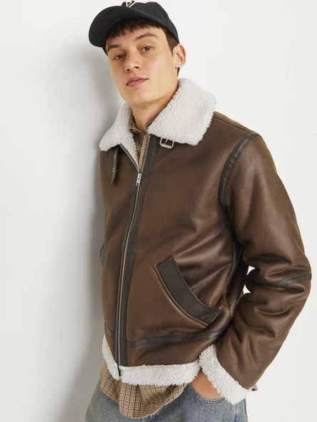 JACK JONES Erkek Rüzgar Geçirmez Camel Ceket Mont 12261819 ürün görseli 1